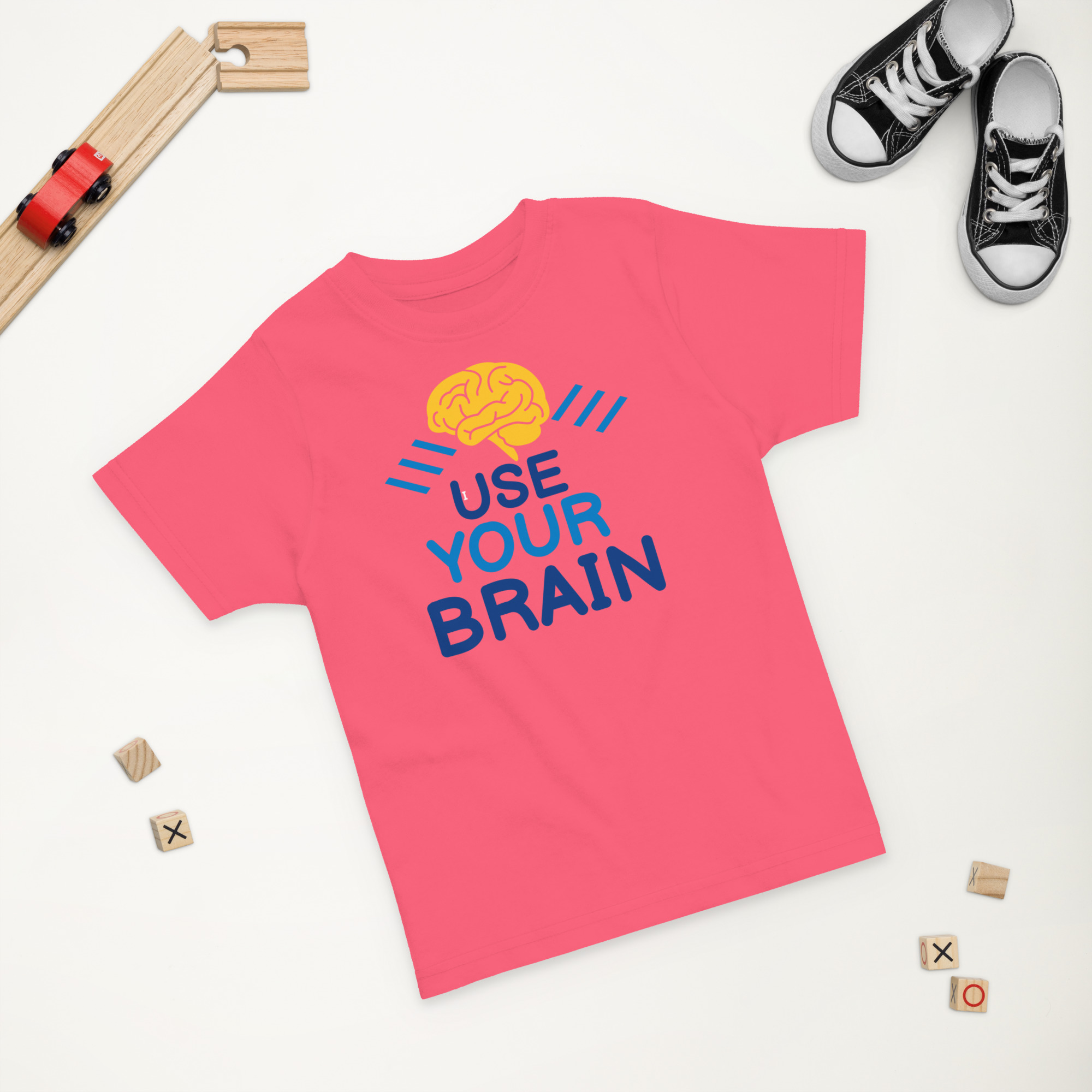 Use Your Brain Toddler Jersey T-Shirt - Image 3