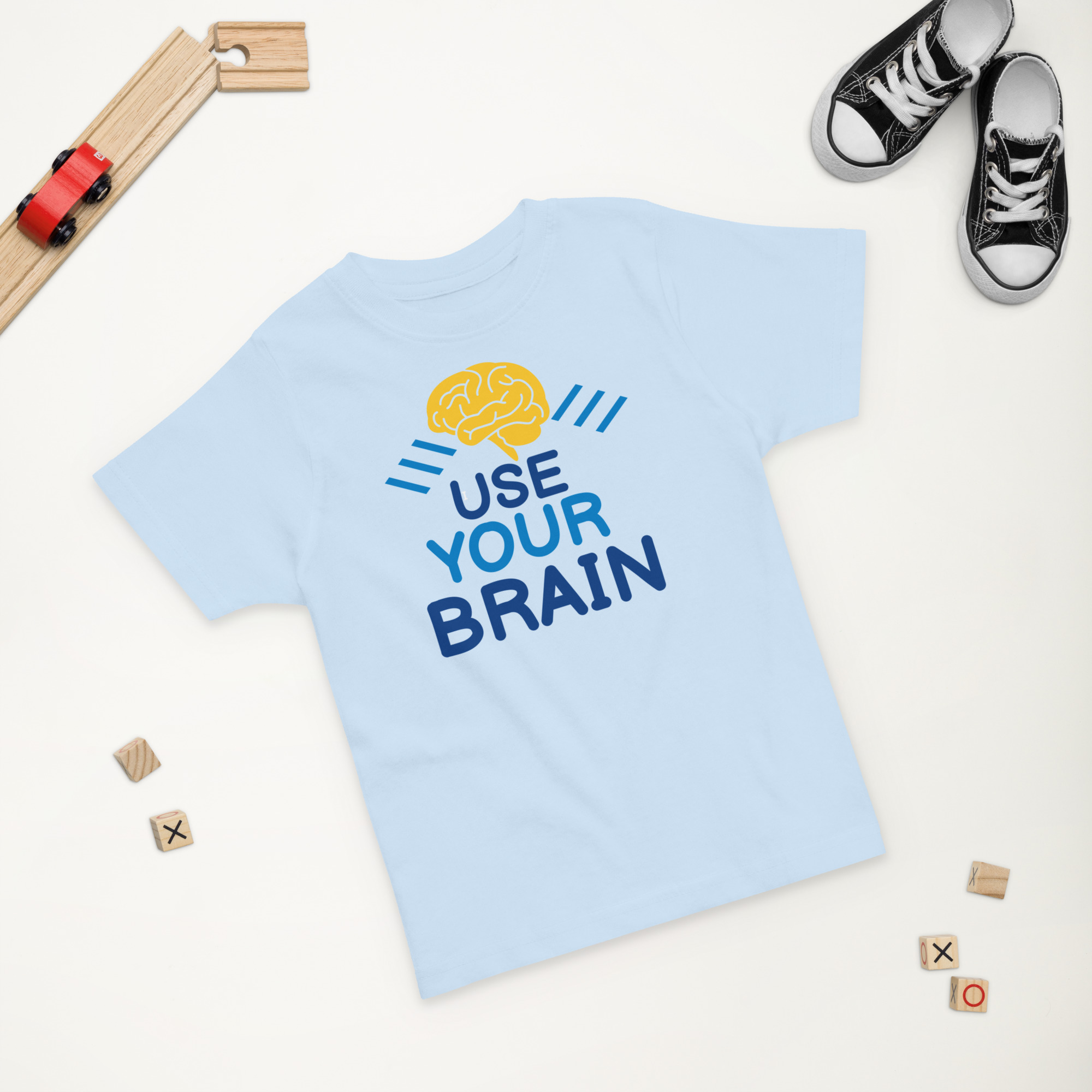 Use Your Brain Toddler Jersey T-Shirt - Image 2