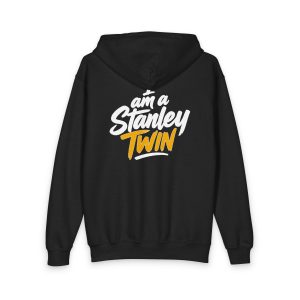 Youth Zipped Hoodie — ‘I’m a Stanley Twin’ Graphic Zip-Up