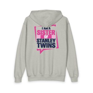 Youth Zipped Hoodie – “I Am A Sister of Stanley Twins” Graphic