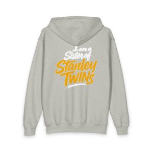 Youth Zipped Hoodie — “Stanley Twins” Bold Script Back Print